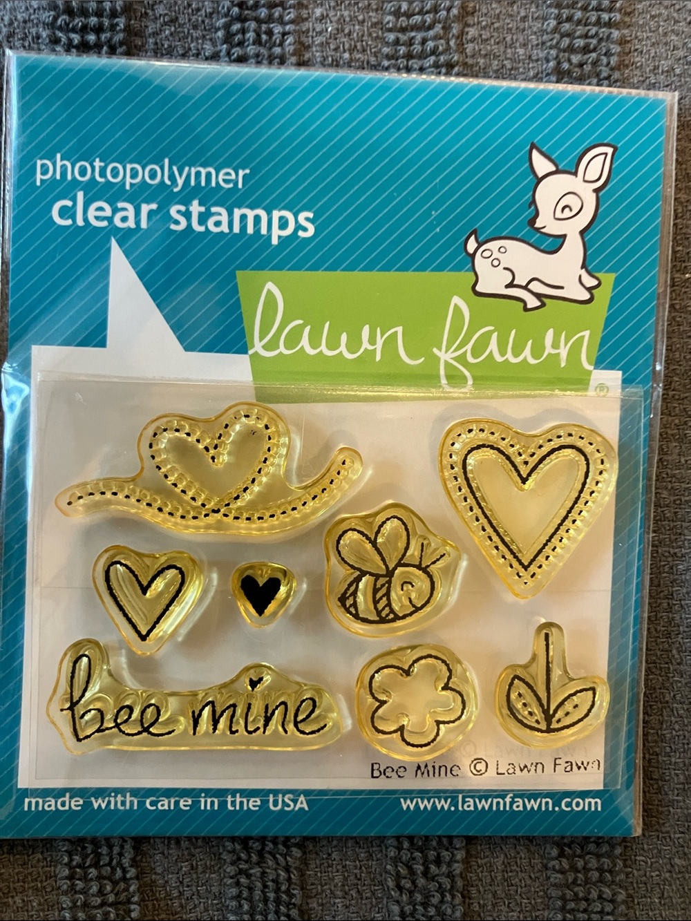 Lawn Fawn Bee Mine Clear Stamp Set - Yellow Accents